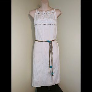 NWOT Beautiful white Indian boho dress